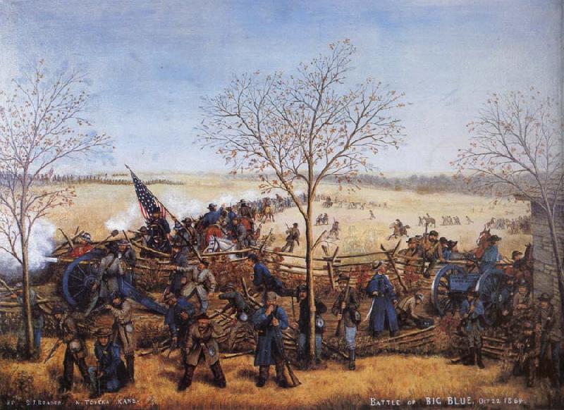 Samuel J.Reader The Battle of the Blue October 22.1864 France oil painting art